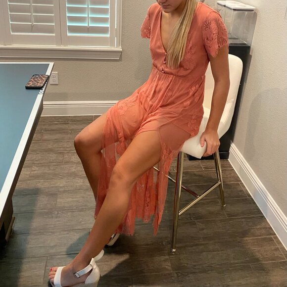 SHOW ME YOUR MUMU MAXI DRESS SHORT SLEEVE XS GREAT CONDITION - Picture 1 of 12